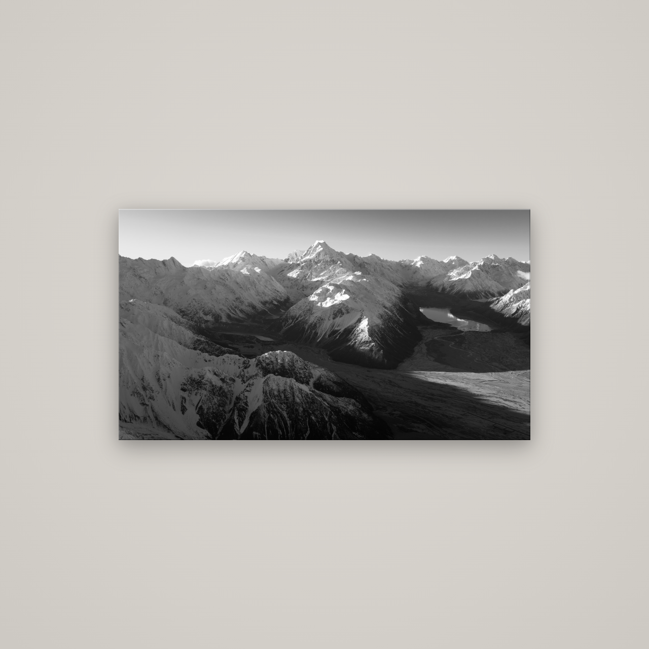 Elysian Heights, Mount Cook's Sunset Embrace — No frame, 107×60 cm. New Zealand fine art wall art by Stephen Milner.