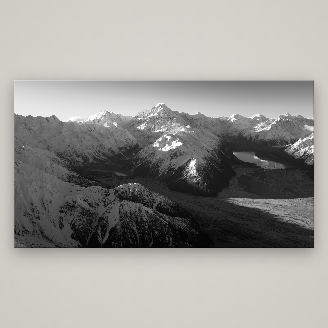 Elysian Heights, Mount Cook's Sunset Embrace — No frame, 196×110 cm. New Zealand fine art wall art by Stephen Milner.