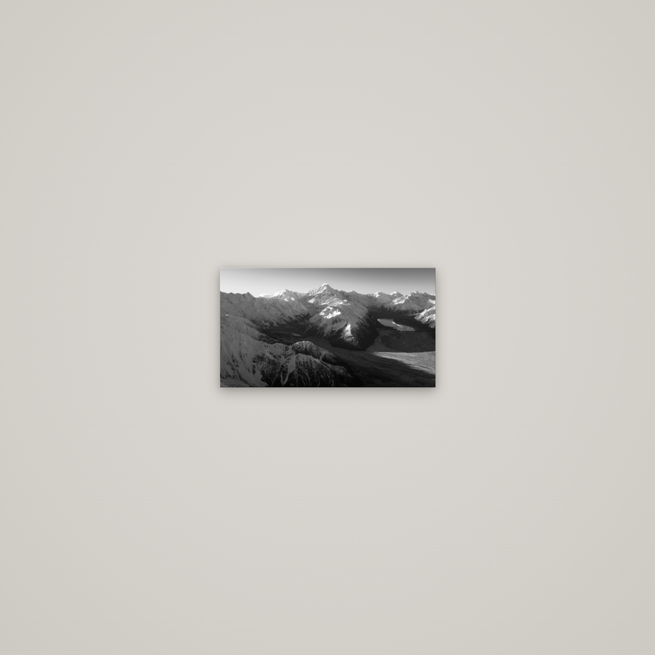 Elysian Heights, Mount Cook's Sunset Embrace — No frame, 27×15 cm. New Zealand fine art wall art by Stephen Milner.