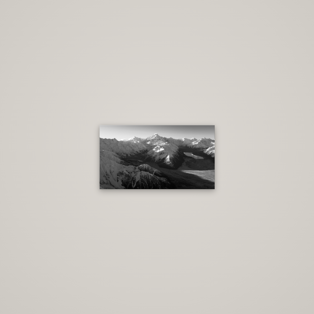Elysian Heights, Mount Cook's Sunset Embrace — No frame, 36×20 cm. New Zealand fine art wall art by Stephen Milner.