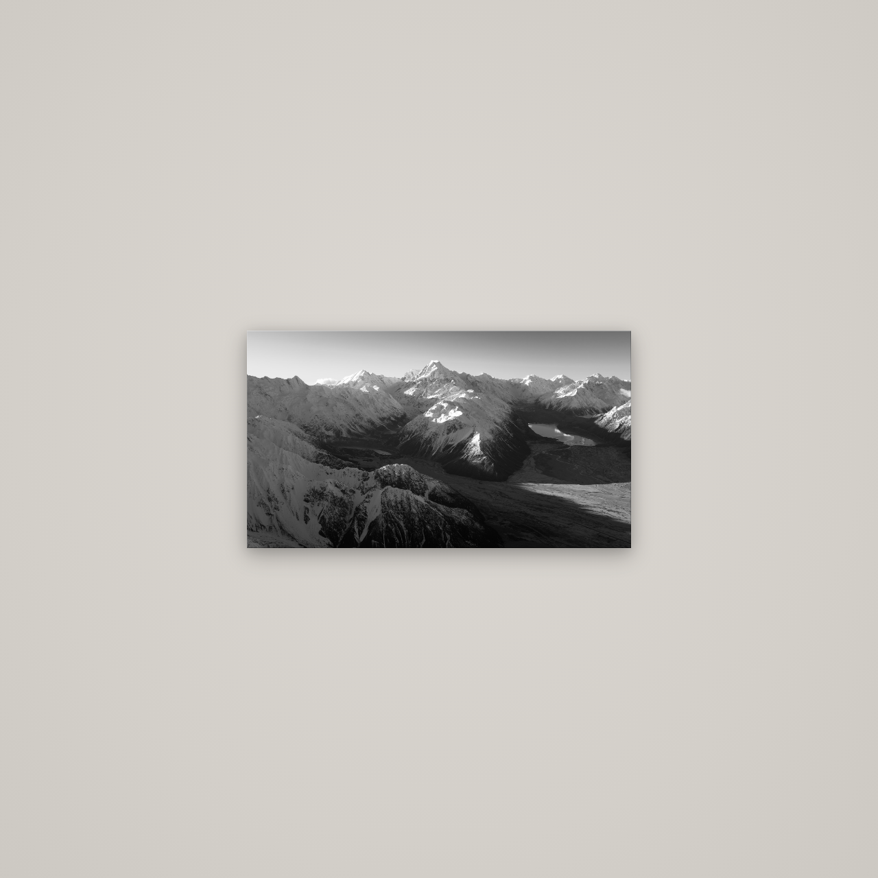 Elysian Heights, Mount Cook's Sunset Embrace — No frame, 53×30 cm. New Zealand fine art wall art by Stephen Milner.