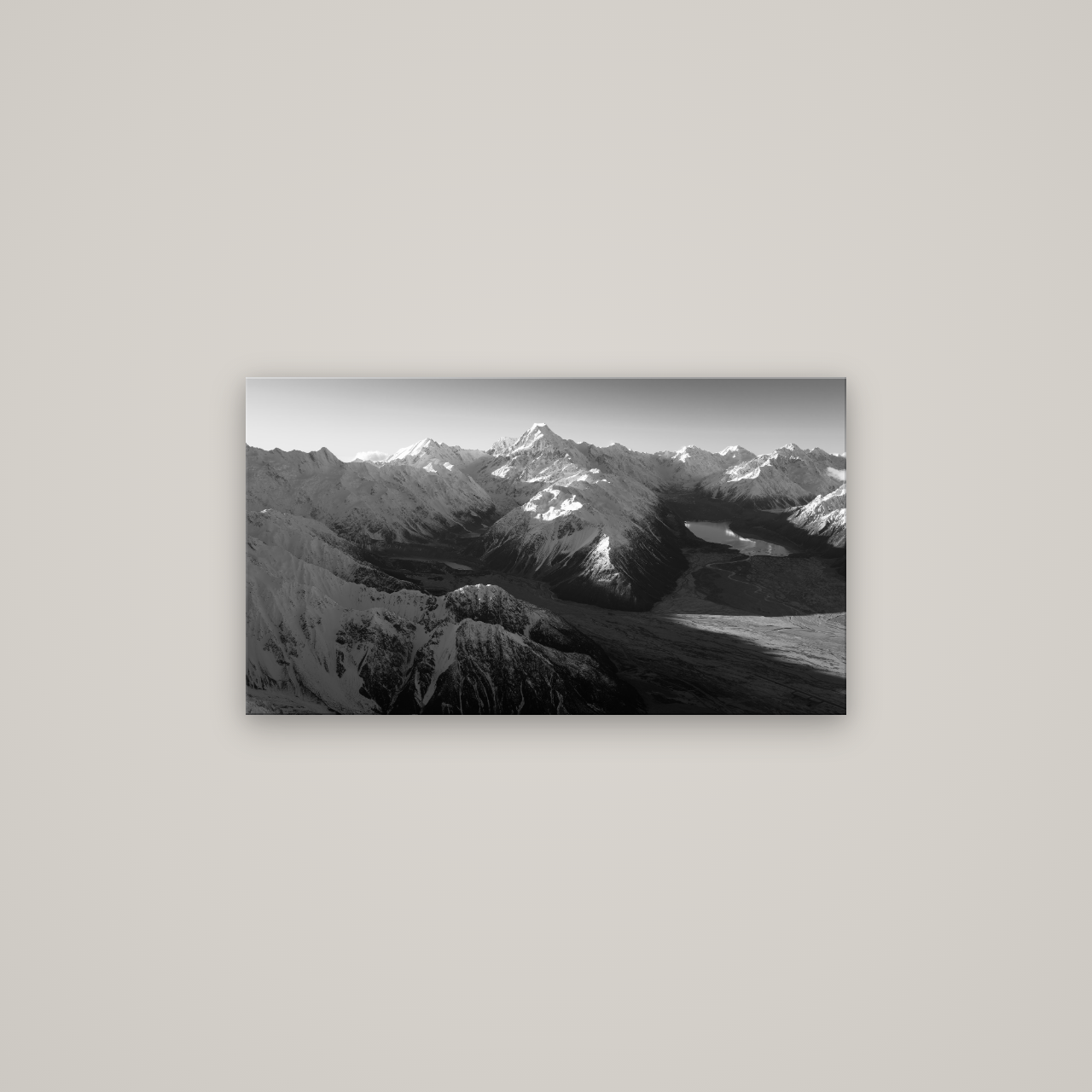 Elysian Heights, Mount Cook's Sunset Embrace — No frame, 80×45 cm. New Zealand fine art wall art by Stephen Milner.