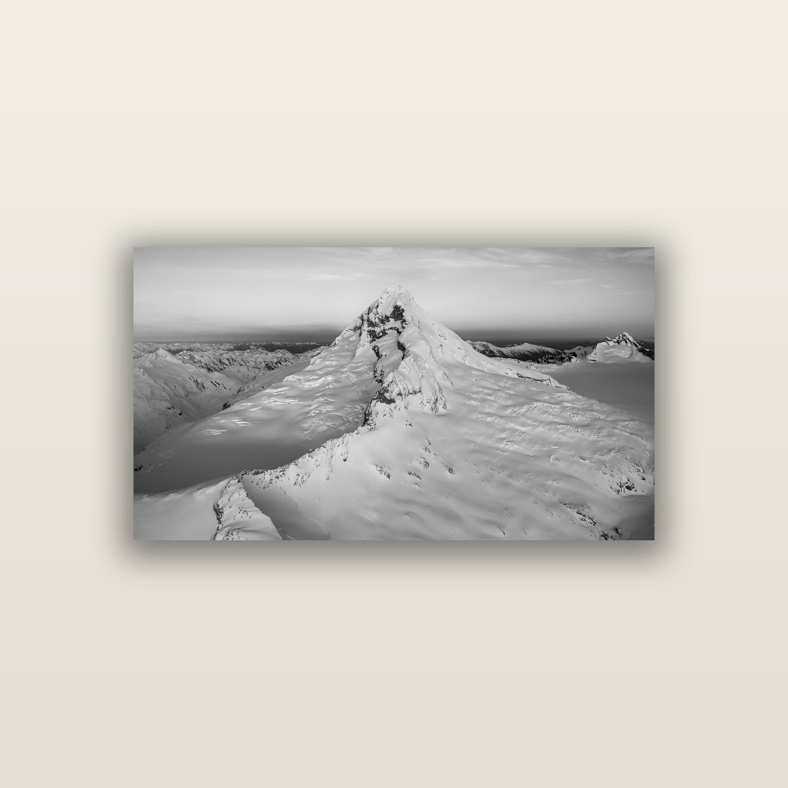 Elysian Majesty, Mount Aspiring's Evening Embrace — acrylic panel print, small 76 × 38 cm. New Zealand fine art landscape wall art by Stephen Milner.
