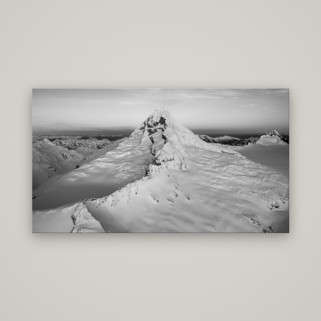 Elysian Majesty, Mount Aspiring's Evening Embrace — No frame, 160×90 cm. New Zealand fine art wall art by Stephen Milner.