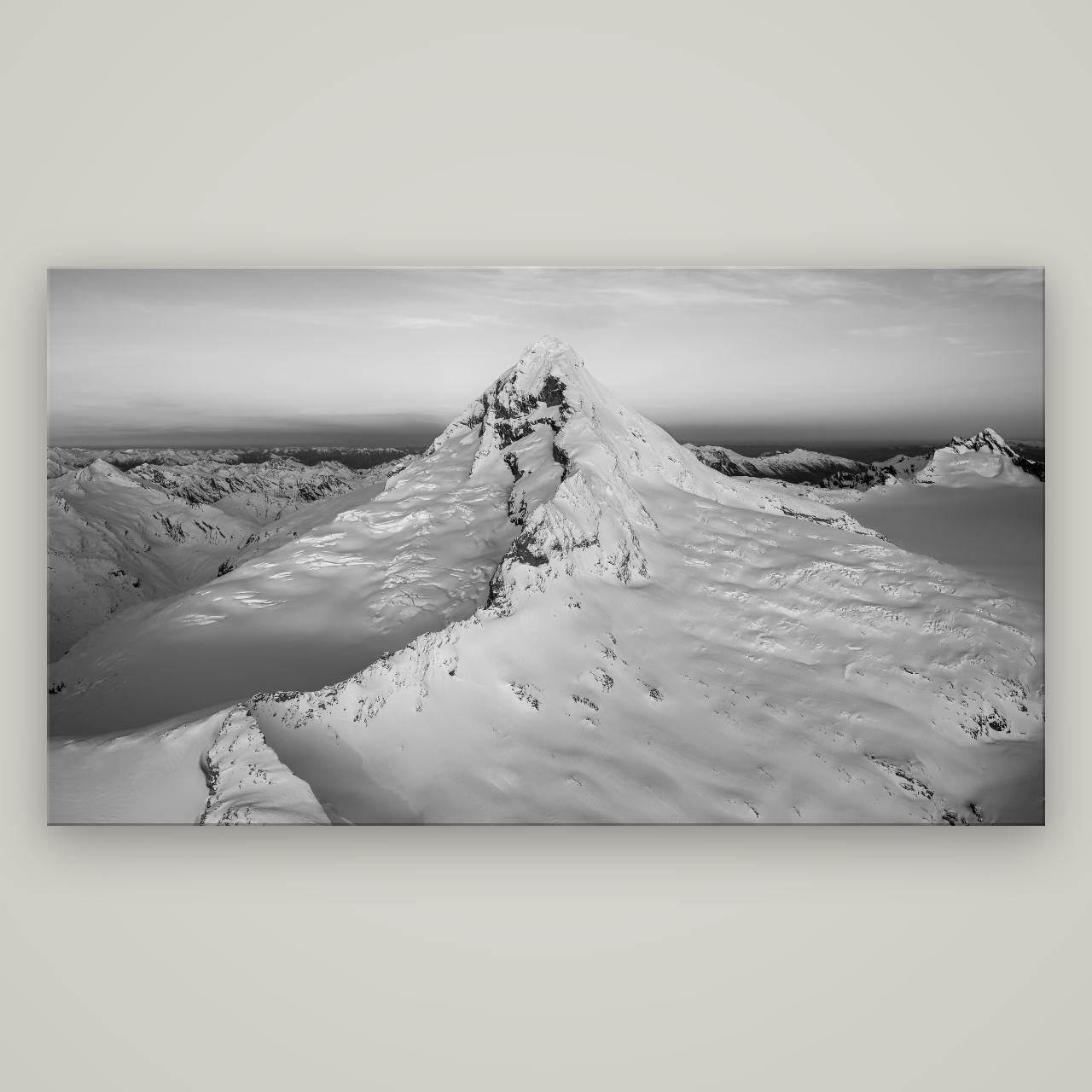 Elysian Majesty, Mount Aspiring's Evening Embrace — No frame, 196×110 cm. New Zealand fine art wall art by Stephen Milner.