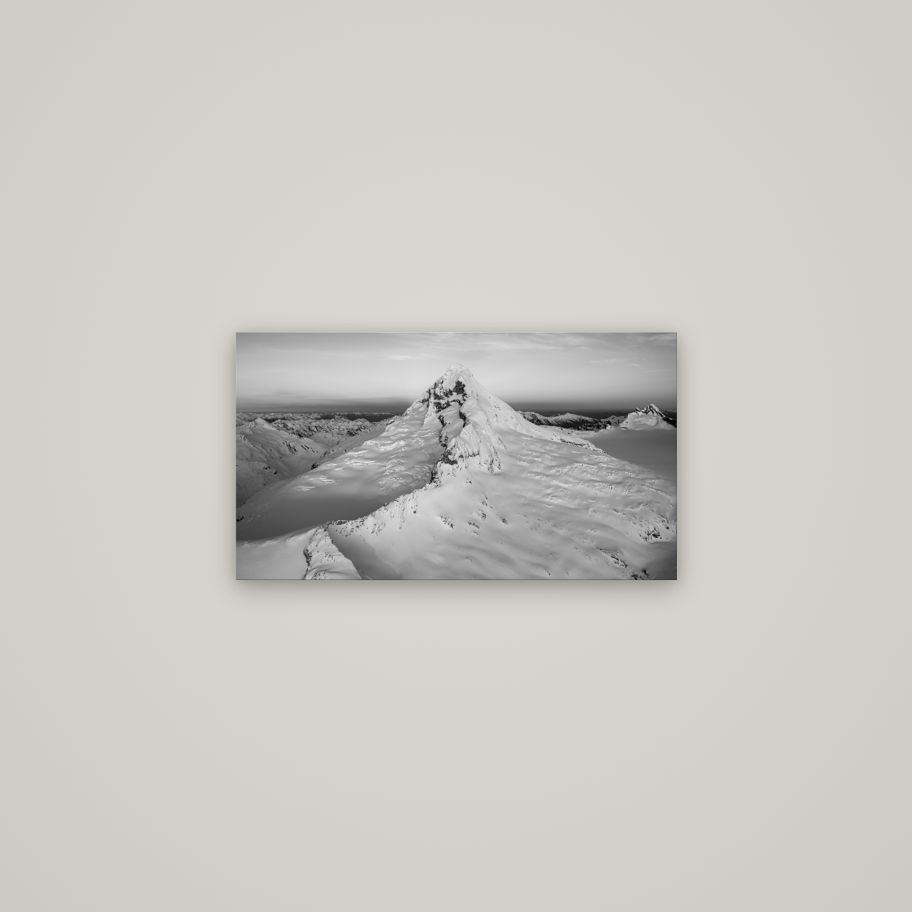 Elysian Majesty, Mount Aspiring's Evening Embrace — No frame, 64×36 cm. New Zealand fine art wall art by Stephen Milner.