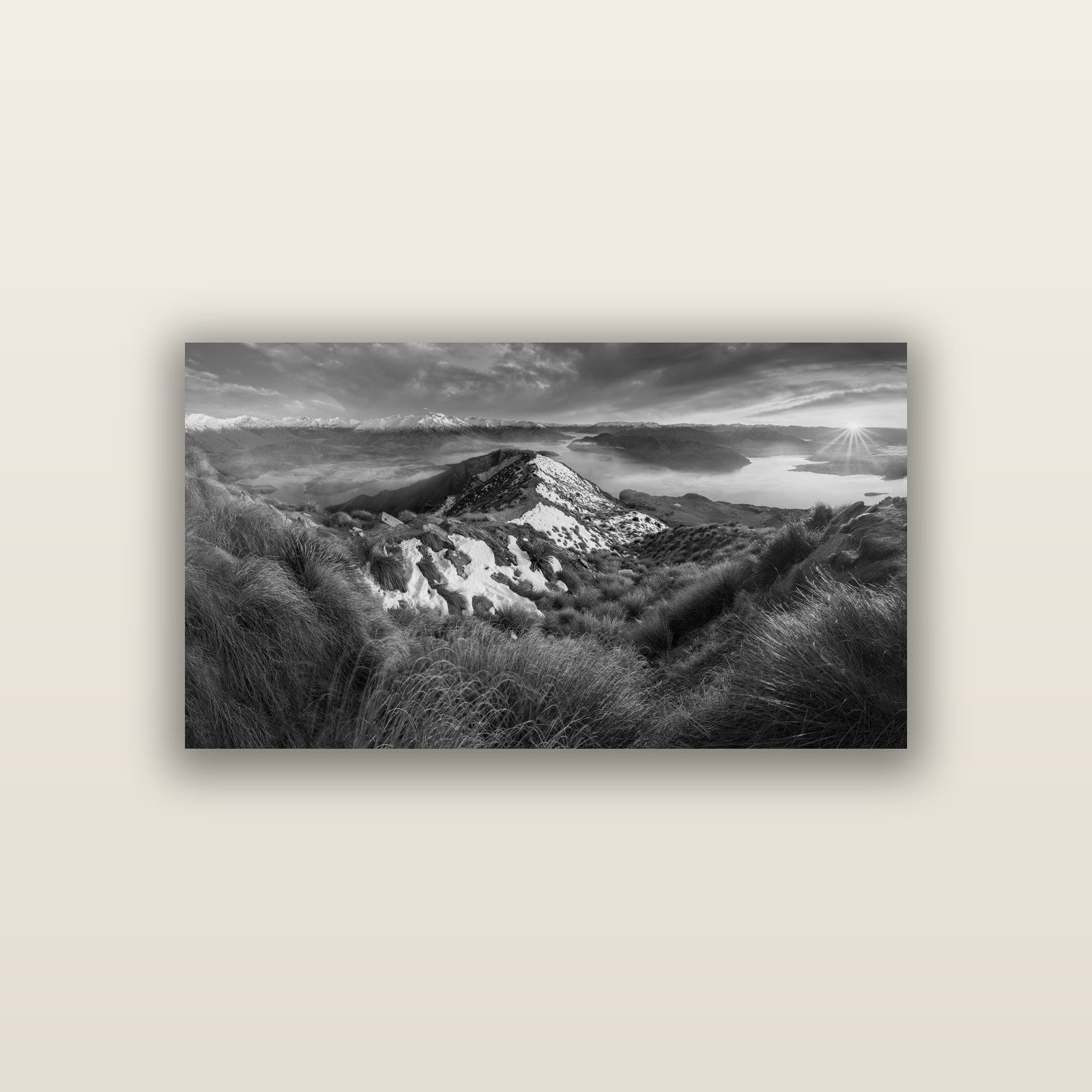 Elysium's Ascent, Roy's Peak Radiance — acrylic panel print, small 76 × 38 cm. New Zealand fine art landscape wall art by Stephen Milner.