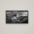 Elysium's Ascent, Roy's Peak Radiance — Basel Black, 107×60 cm. New Zealand fine art wall art by Stephen Milner.