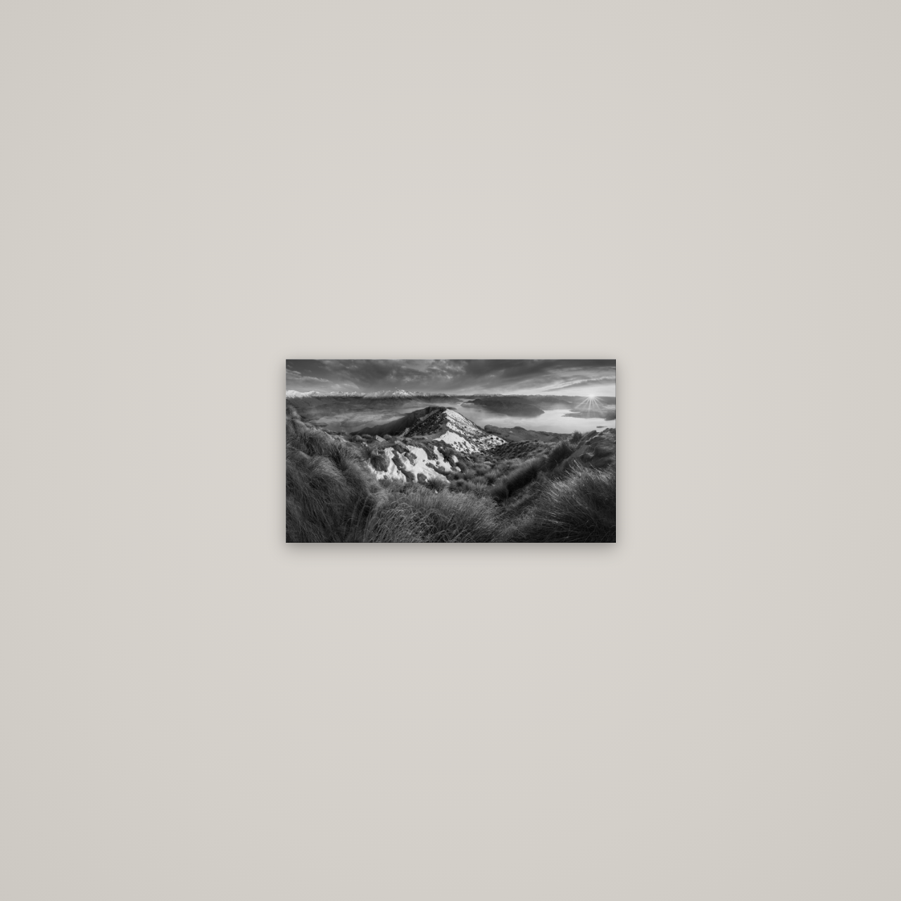 Elysium's Ascent, Roy's Peak Radiance — No frame, 36×20 cm. New Zealand fine art wall art by Stephen Milner.