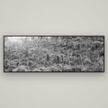 Enchanted Reverie, Tall Ferns' Embrace — Basel Black, 198×70 cm. New Zealand fine art wall art by Stephen Milner.