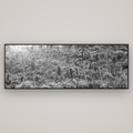 Enchanted Reverie, Tall Ferns' Embrace — Basel Black Matte, 227×80 cm. New Zealand fine art wall art by Stephen Milner.
