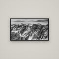 Endless Ranges, Southern Alps — Basel Black, 107×60 cm. New Zealand fine art wall art by Stephen Milner.