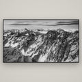 Endless Ranges, Southern Alps — Basel Black, 196×110 cm. New Zealand fine art wall art by Stephen Milner.