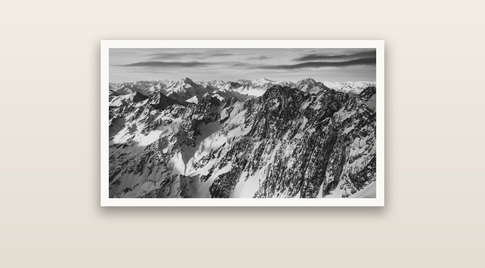 Endless Ranges, Southern Alps — Hahnemühle fine art print, 91 × 51 cm. New Zealand fine art landscape photography by Stephen Milner.