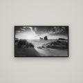 Eternal Beauty, Wharariki's Archway Secrets — Basel Black, 107×60 cm. New Zealand fine art wall art by Stephen Milner.