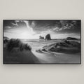 Eternal Beauty, Wharariki's Archway Secrets — Basel Black Matte, 196×110 cm. New Zealand fine art wall art by Stephen Milner.