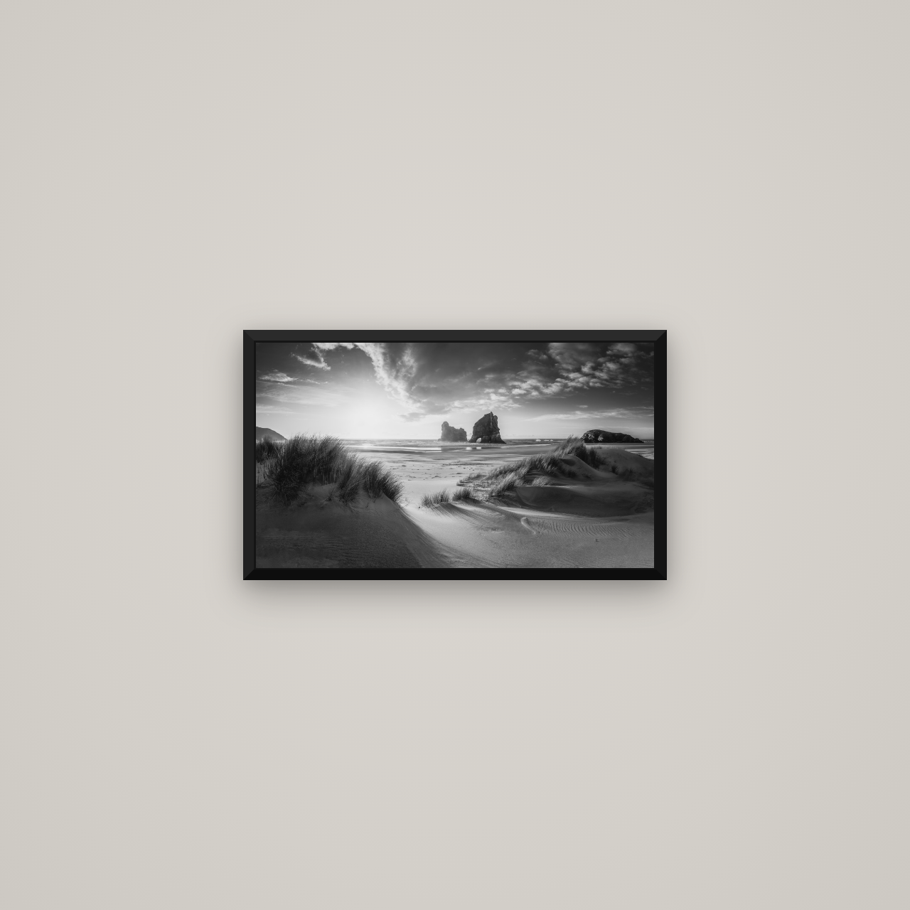 Eternal Beauty, Wharariki's Archway Secrets — Basel Black Matte, 53×30 cm. New Zealand fine art wall art by Stephen Milner.