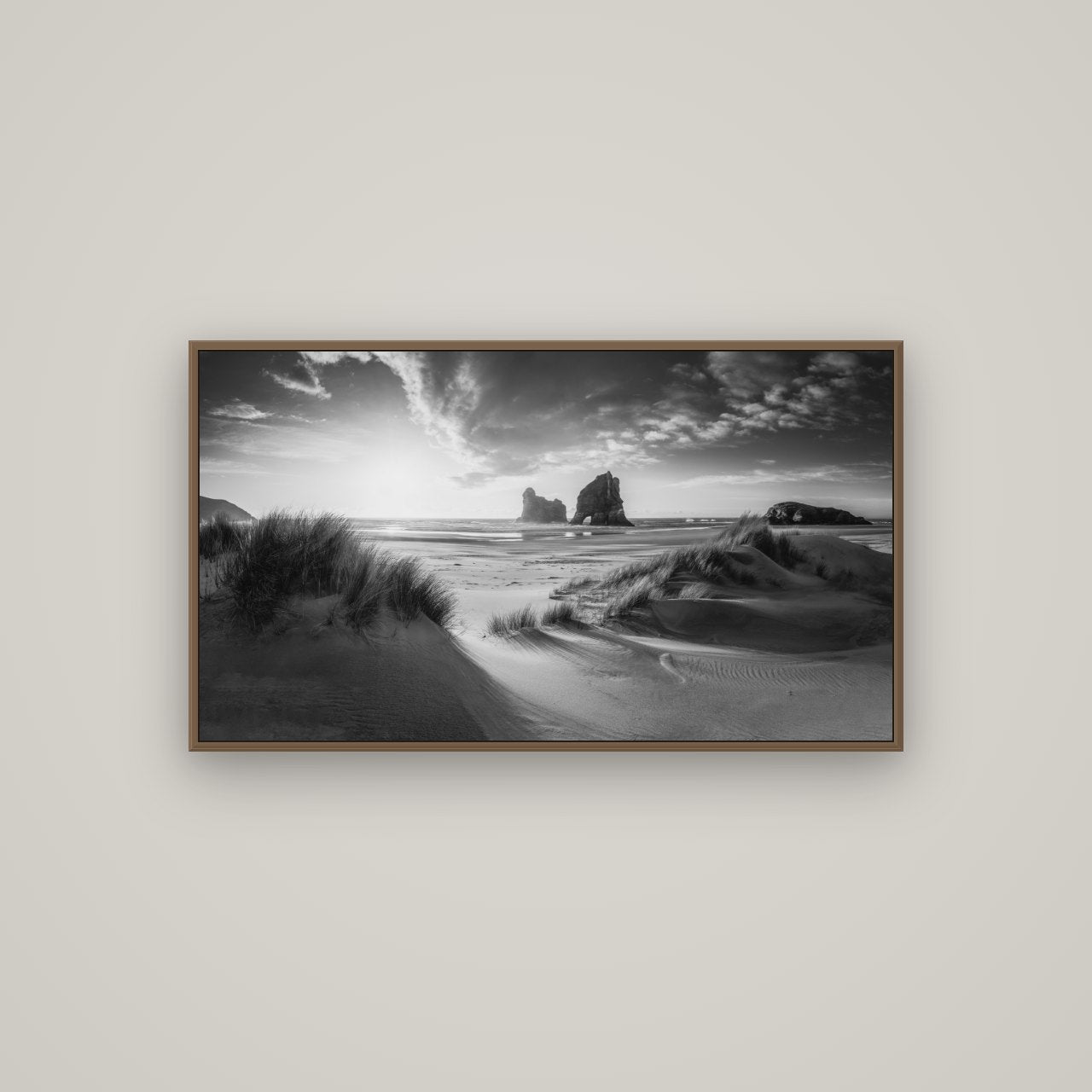Eternal Beauty, Wharariki's Archway Secrets, Basel Walnut, 107×60 cm. New Zealand fine art wall art by Stephen Milner.