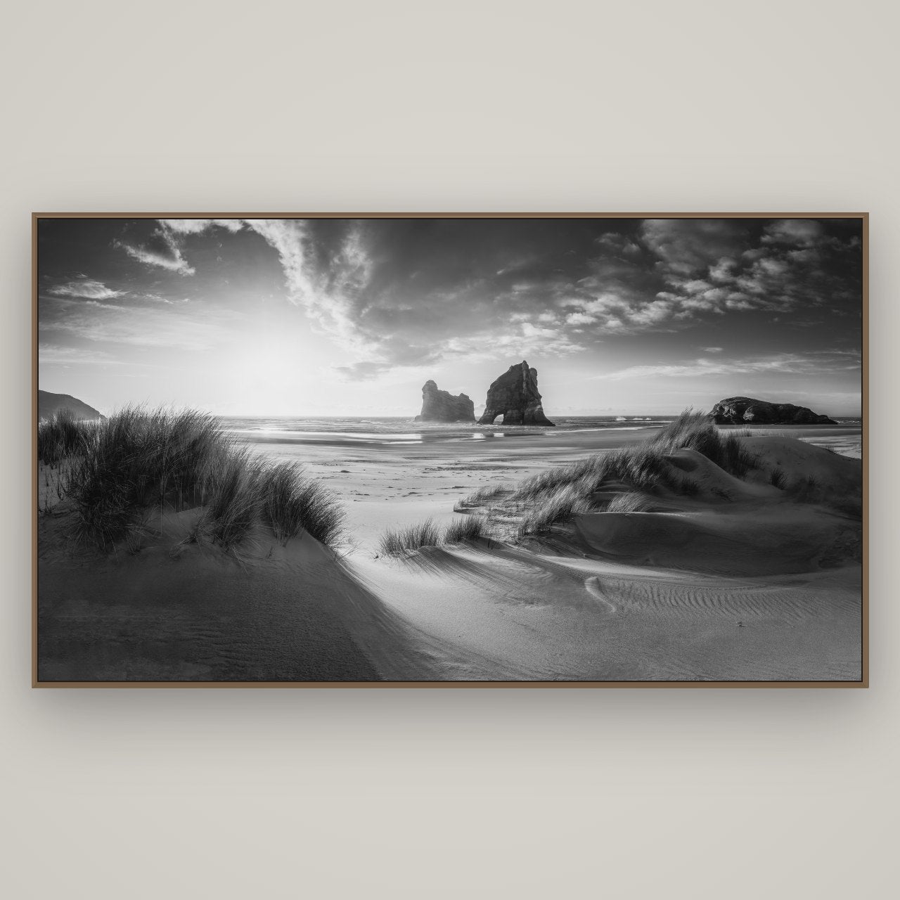 Eternal Beauty, Wharariki's Archway Secrets, Basel Walnut, 196×110 cm. New Zealand fine art wall art by Stephen Milner.