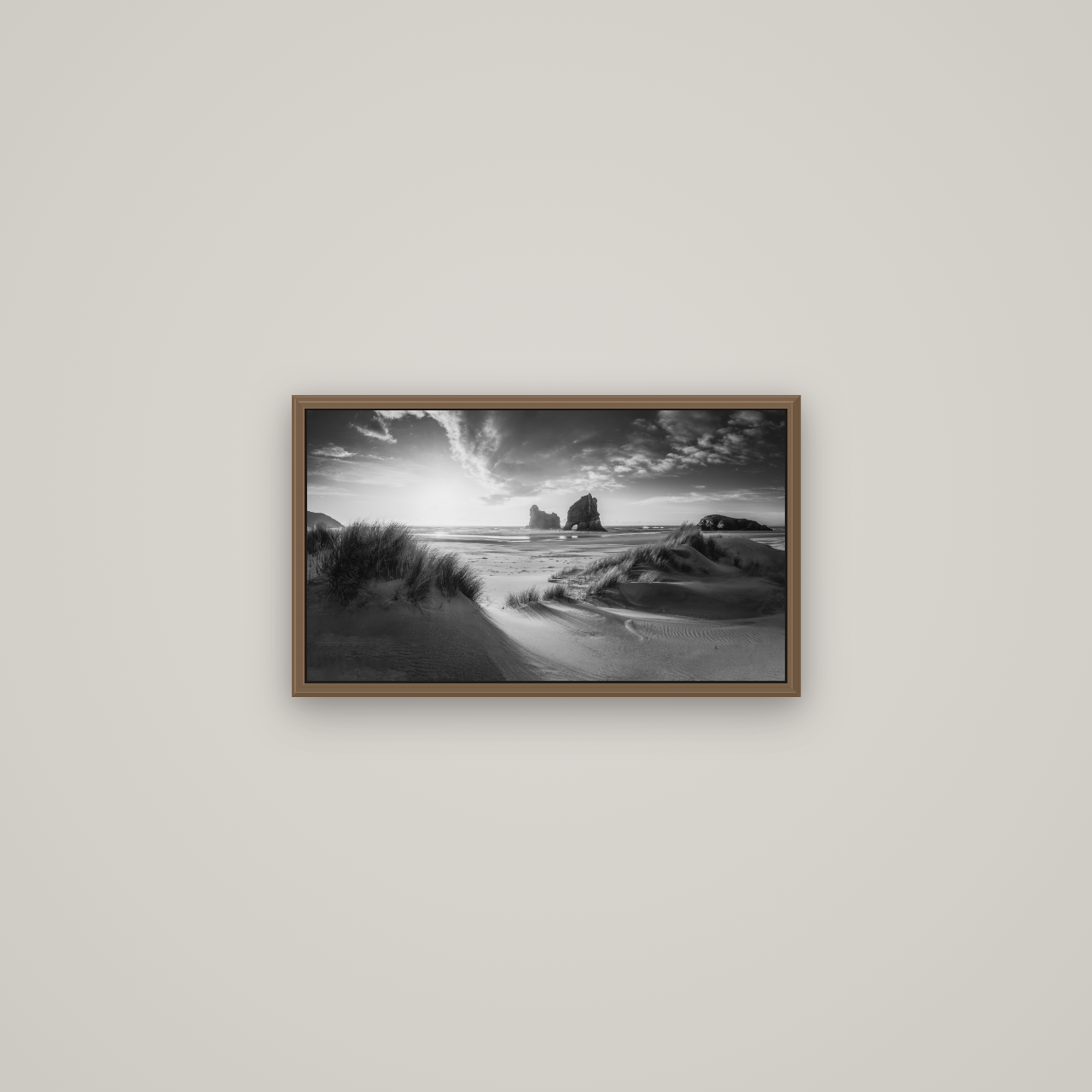 Eternal Beauty, Wharariki's Archway Secrets, Basel Walnut, 53×30 cm. New Zealand fine art wall art by Stephen Milner.