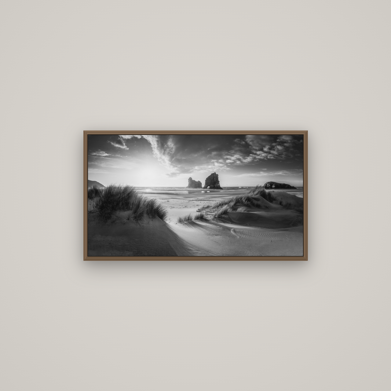 Eternal Beauty, Wharariki's Archway Secrets, Basel Walnut, 80×45 cm. New Zealand fine art wall art by Stephen Milner.