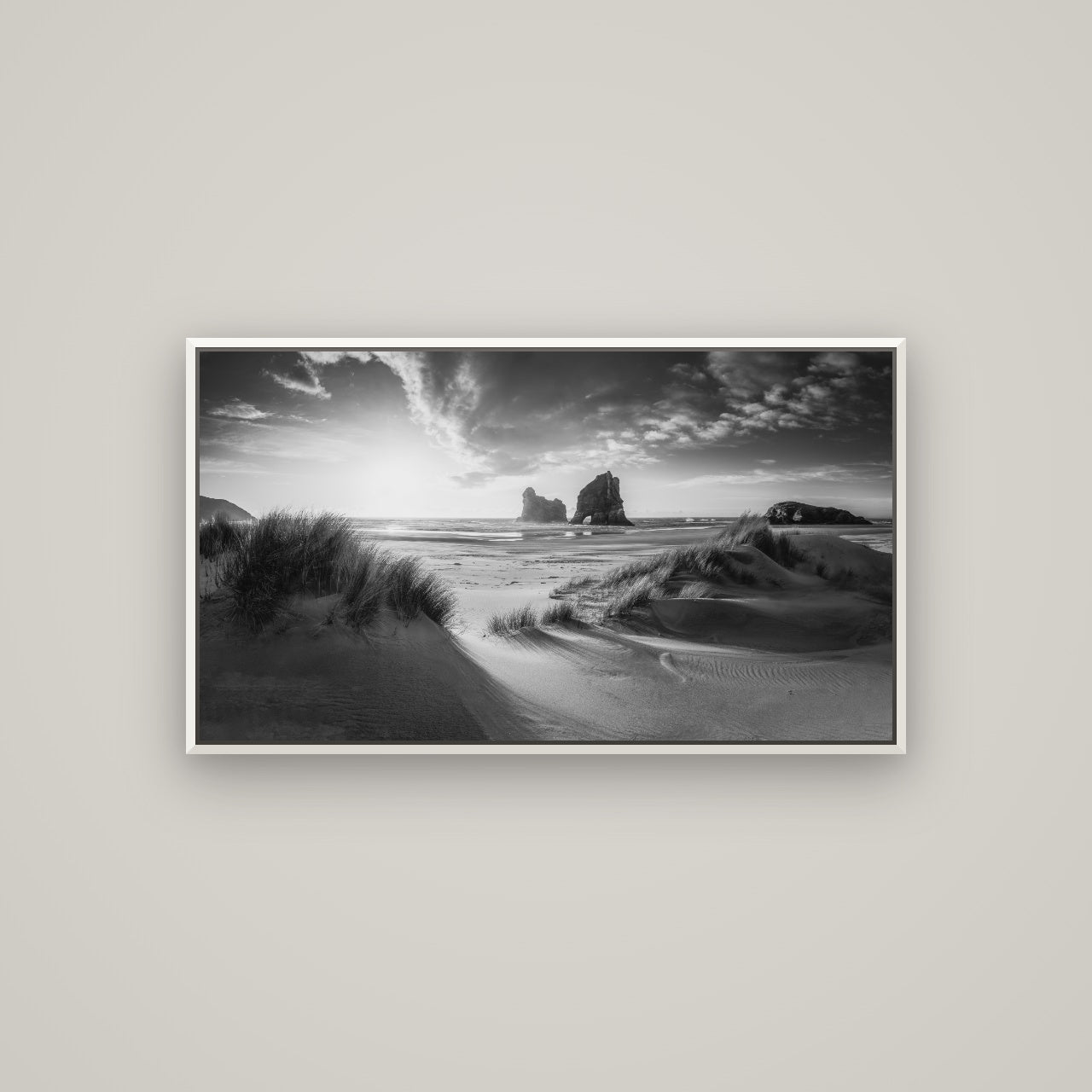Eternal Beauty, Wharariki's Archway Secrets — Basel White, 107×60 cm. New Zealand fine art wall art by Stephen Milner.