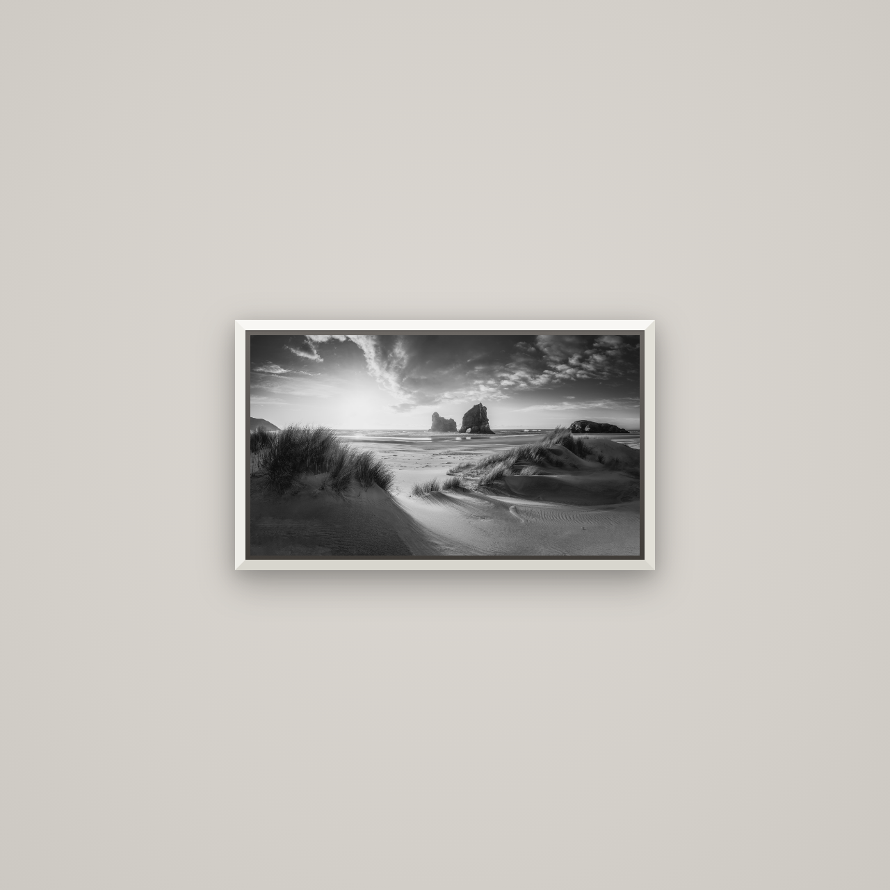 Eternal Beauty, Wharariki's Archway Secrets — Basel White, 53×30 cm. New Zealand fine art wall art by Stephen Milner.