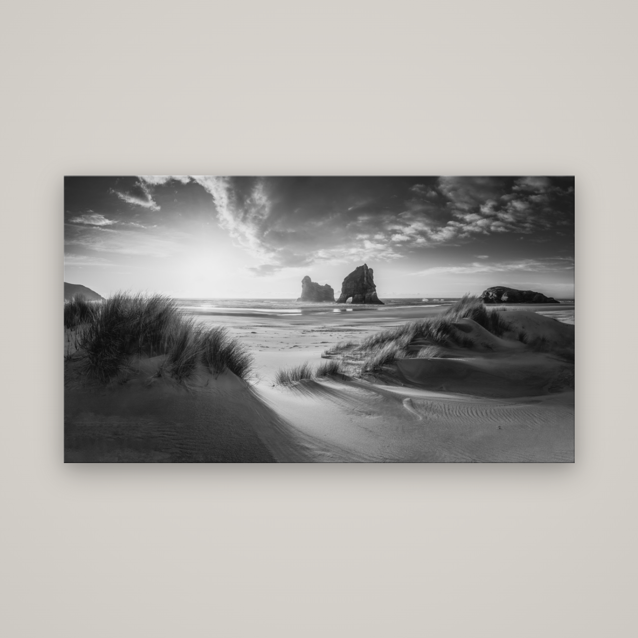 Eternal Beauty, Wharariki's Archway Secrets — No frame, 160×90 cm. New Zealand fine art wall art by Stephen Milner.