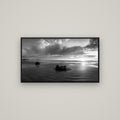 Eternal Guardians, Moeraki Boulders — Basel Black, 107×60 cm. New Zealand fine art wall art by Stephen Milner.