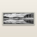 Ethereal Echoes, Lake Hāwea, framed metallic canvas print, Antique Silver frame. New Zealand fine art landscape wall art by Stephen Milner.