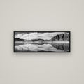 Ethereal Echoes, Lake Hāwea — Basel Black, 113×40 cm. New Zealand fine art wall art by Stephen Milner.