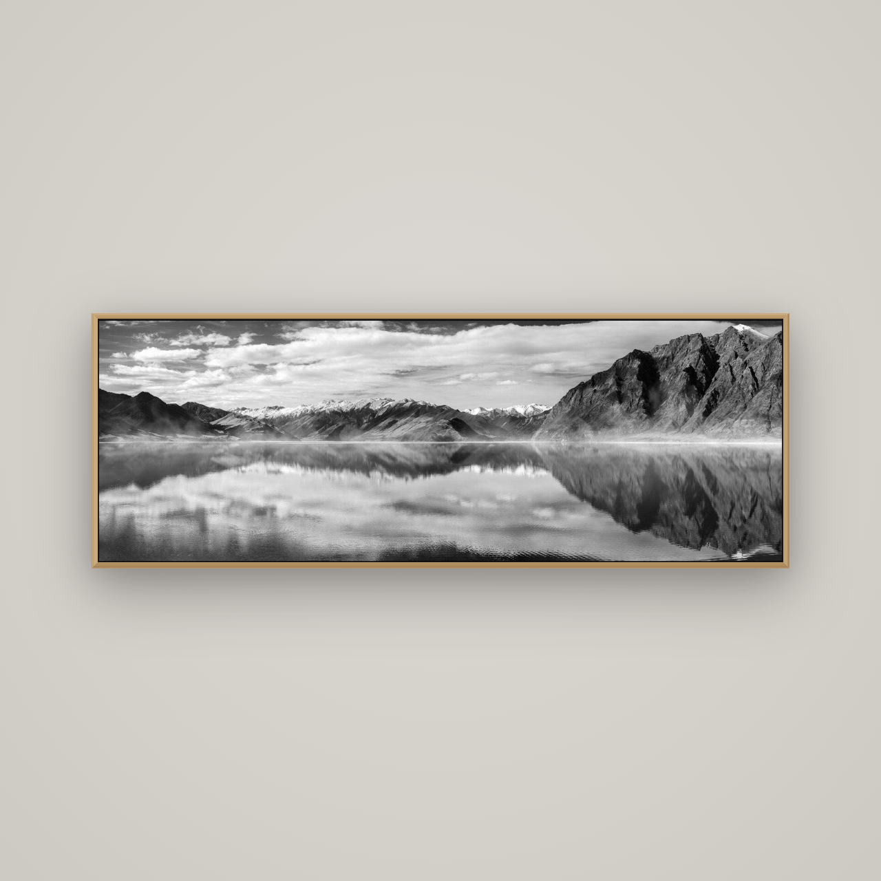 Ethereal Echoes, Lake Hāwea, Basel Natural Oak, 170×60 cm. New Zealand fine art wall art by Stephen Milner.