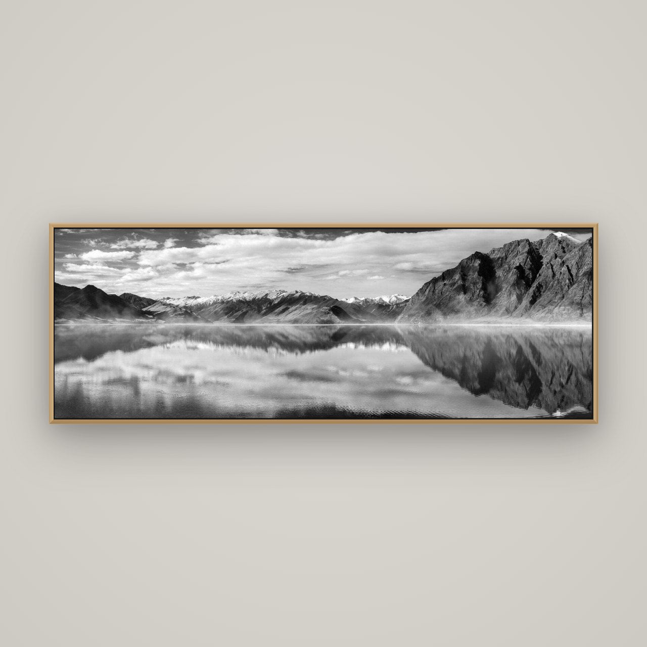 Ethereal Echoes, Lake Hāwea, Basel Natural Oak, 170×60 cm. New Zealand fine art wall art by Stephen Milner.
