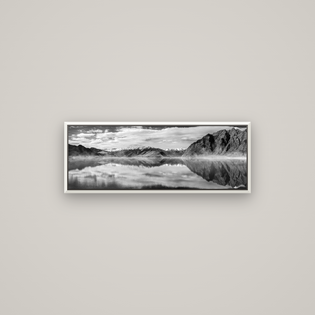 Ethereal Echoes, Lake Hāwea — Basel White, 85×30 cm. New Zealand fine art wall art by Stephen Milner.