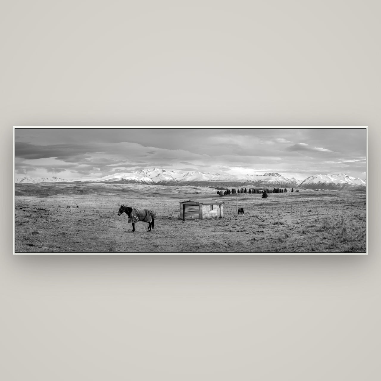 Ethereal Morning, Ben Ohau's Awakening — ArtBox White, 198×70 cm. New Zealand fine art wall art by Stephen Milner.