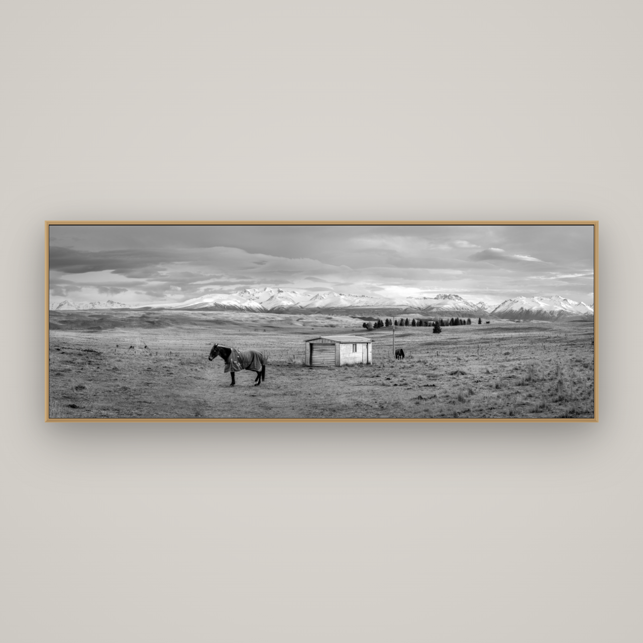 Ethereal Morning, Ben Ohau's Awakening, Basel Natural Oak, 198×70 cm. New Zealand fine art wall art by Stephen Milner.