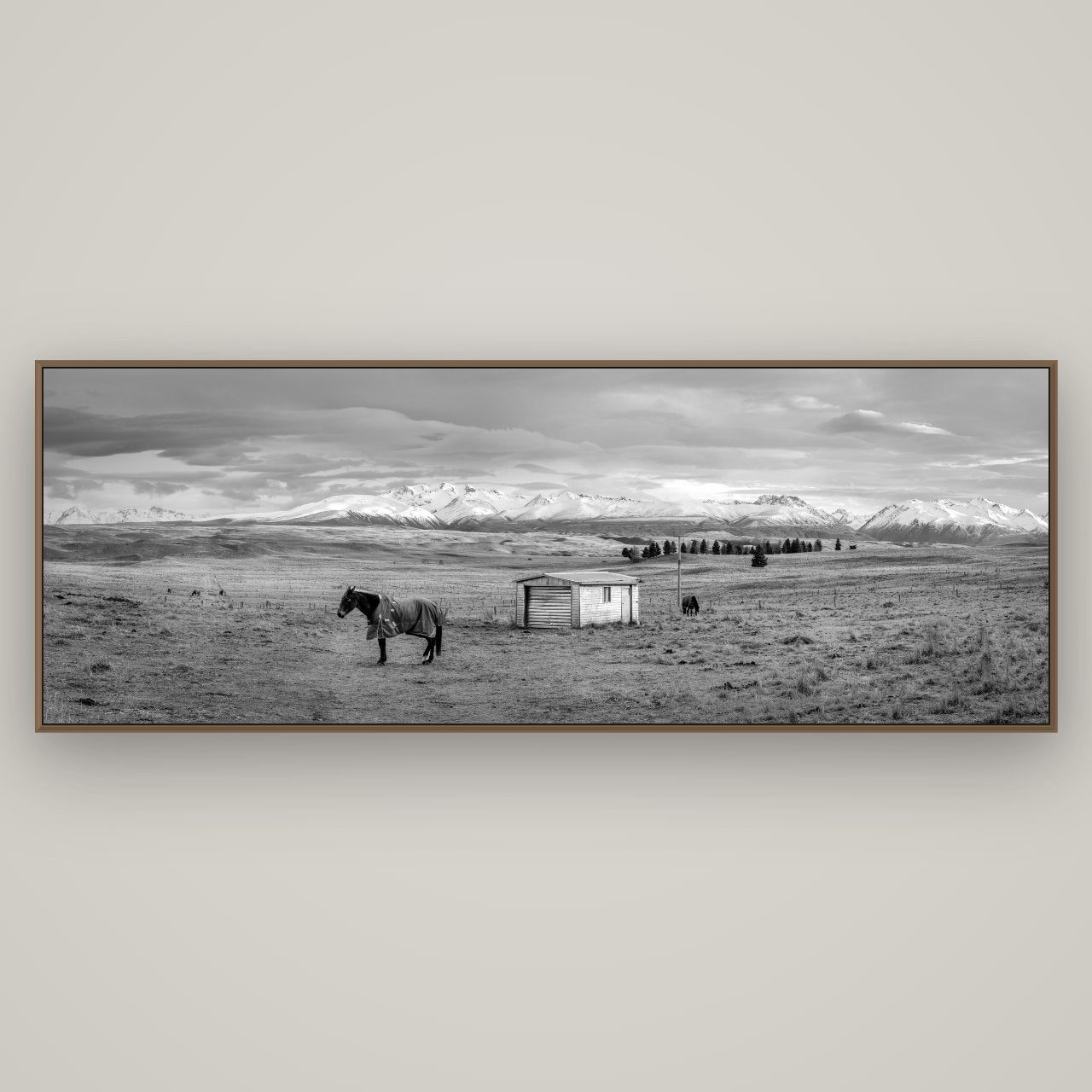 Ethereal Morning, Ben Ohau's Awakening, Basel Walnut, 198×70 cm. New Zealand fine art wall art by Stephen Milner.