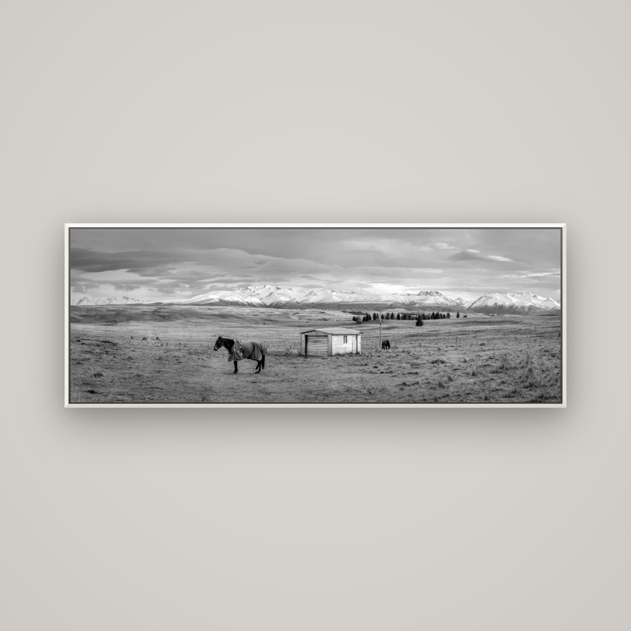 Ethereal Morning, Ben Ohau's Awakening — Basel White, 170×60 cm. New Zealand fine art wall art by Stephen Milner.