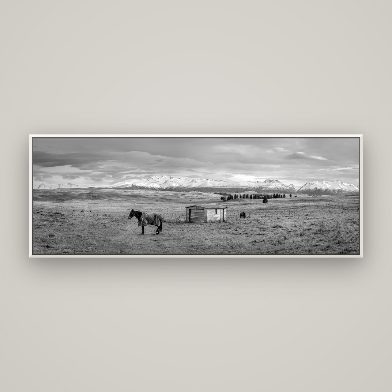 Ethereal Morning, Ben Ohau's Awakening — Basel White, 170×60 cm. New Zealand fine art wall art by Stephen Milner.