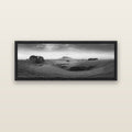 Evening Fields, Mount Kakepuku — black float frame canvas, 152 × 56 cm. New Zealand fine art landscape wall art by Stephen Milner.