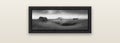 Evening Fields, Mount Kakepuku — black float frame canvas, 71 × 25 cm. New Zealand fine art landscape wall art by Stephen Milner.