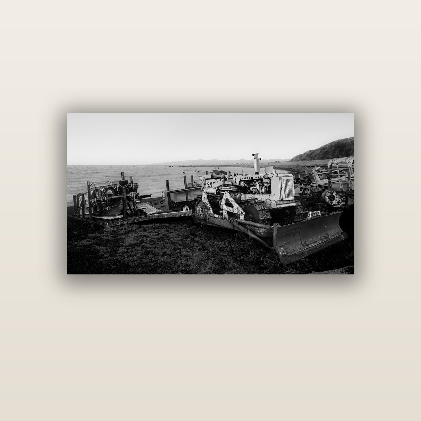 Fishing Fleet, Cape Palliser — acrylic glass print, 122 × 61 cm. New Zealand fine art landscape wall art by Stephen Milner.