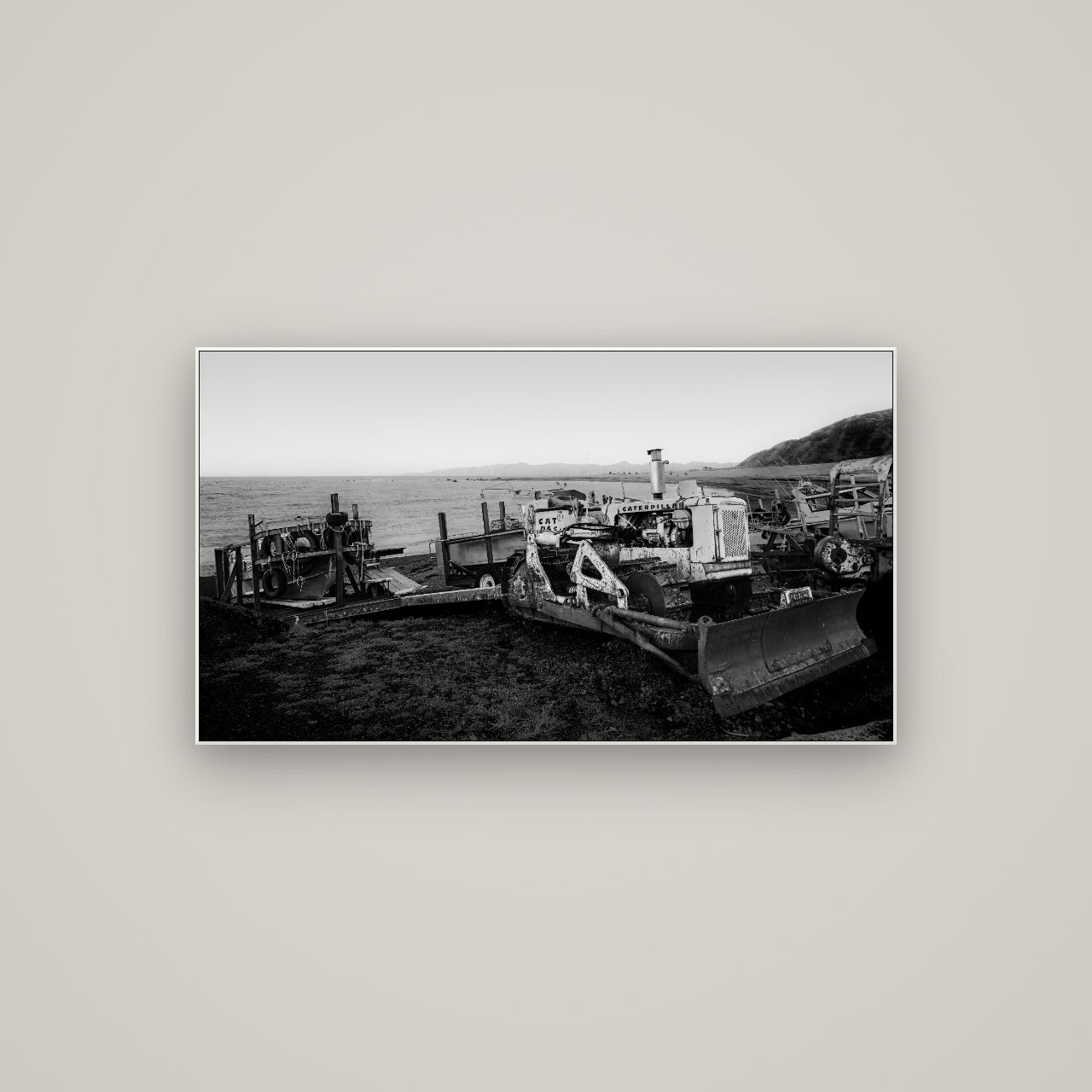 Fishing Fleet, Cape Palliser — ArtBox White, 107×60 cm. New Zealand fine art wall art by Stephen Milner.