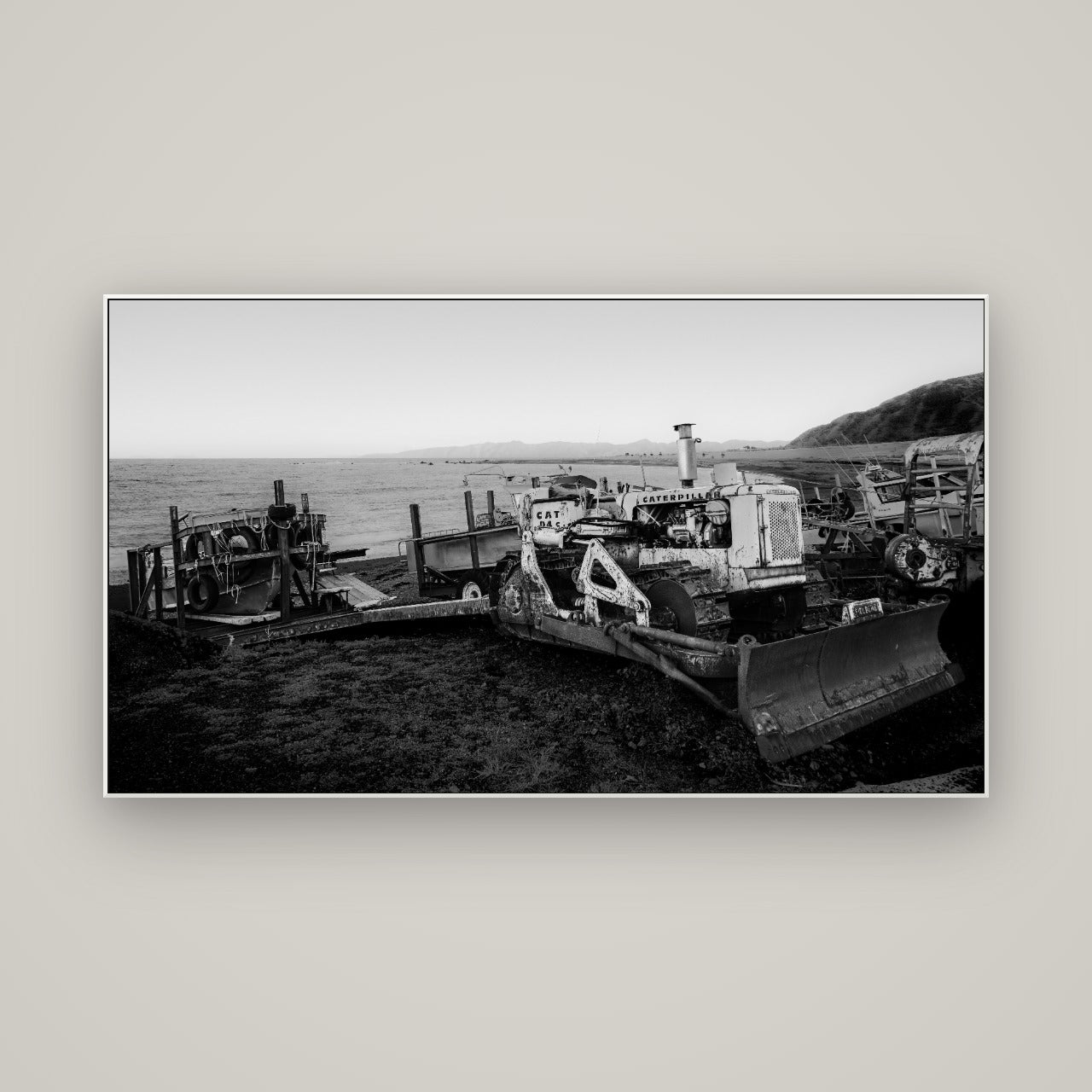 Fishing Fleet, Cape Palliser — ArtBox White, 160×90 cm. New Zealand fine art wall art by Stephen Milner.