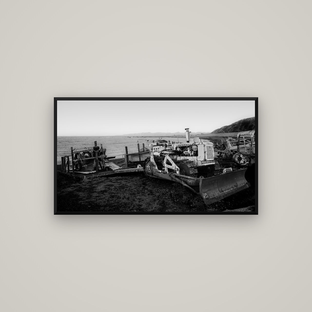 Fishing Fleet, Cape Palliser — Basel Black, 107×60 cm. New Zealand fine art wall art by Stephen Milner.