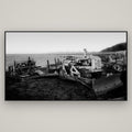Fishing Fleet, Cape Palliser — Basel Black, 196×110 cm. New Zealand fine art wall art by Stephen Milner.