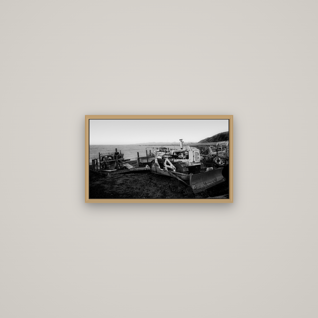 Fishing Fleet, Cape Palliser, Basel Natural Oak, 53×30 cm. New Zealand fine art wall art by Stephen Milner.