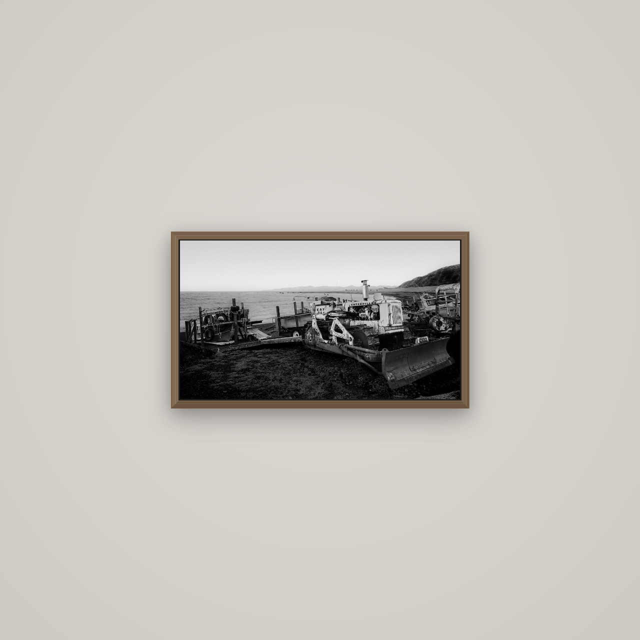 Fishing Fleet, Cape Palliser, Basel Walnut, 53×30 cm. New Zealand fine art wall art by Stephen Milner.