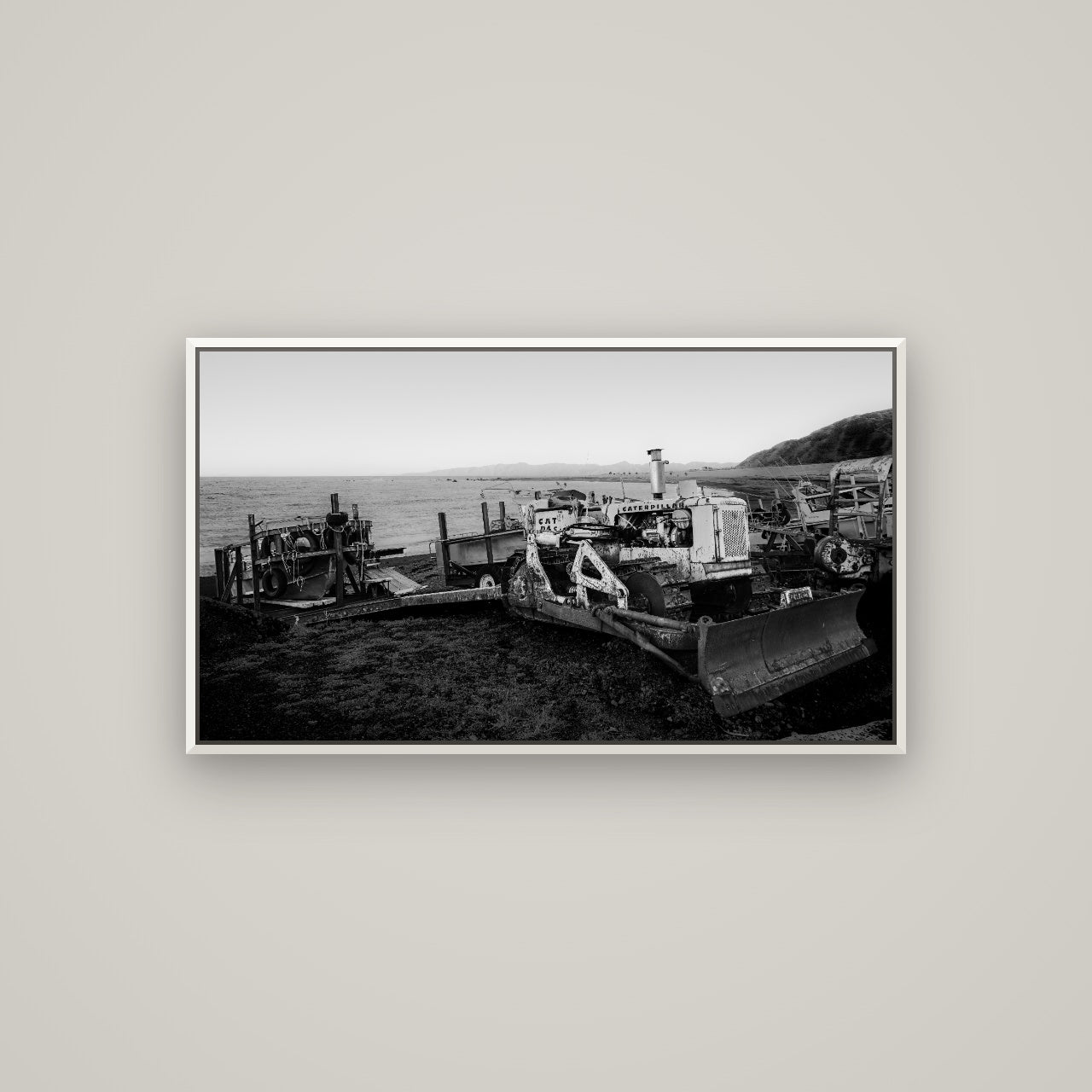Fishing Fleet, Cape Palliser — Basel White, 107×60 cm. New Zealand fine art wall art by Stephen Milner.