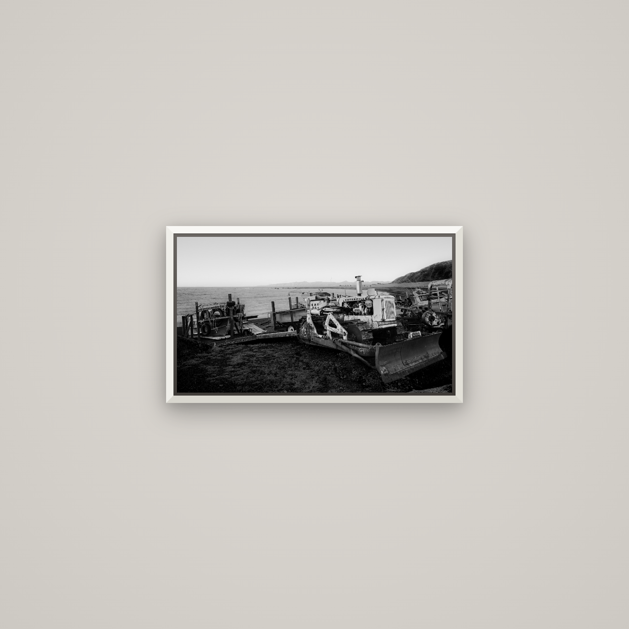 Fishing Fleet, Cape Palliser — Basel White, 53×30 cm. New Zealand fine art wall art by Stephen Milner.